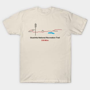 Ouachita National Recreation Trail Route Map T-Shirt